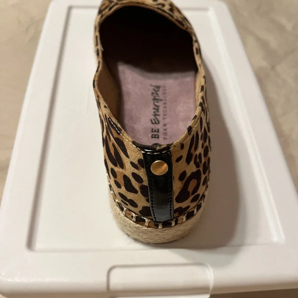 Like New Dr. Scholl's Find Me Espadrille Slip On tan/black leopard print…